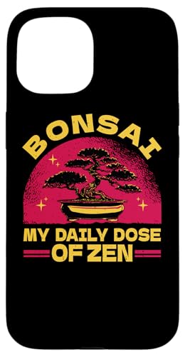 BONSAI 盆栽の木、盆栽の植物、盆栽の植木鉢、盆栽 スマホケース iPhone 15 用