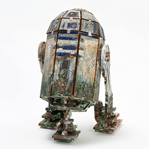 Incredibuilds Star Wars R2-D2 3D Wood Puzzle & Model Figure Kit (81 Pcs) - Build & Paint Your Own 3-D Movie Droid Toy - Holiday Educational Gift For Kids & Adults, No Glue Required, 12+  #TOP3