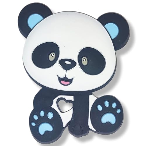 Mordedor Bebe, Paquete de 1 Silicone Juguetes Bebes 0-6 meses, Mordedores para bebés 6-12 meses 12-24 meses, Juguete Fácil de Agarrar, SIN BPA, Varios modelos (Panda)