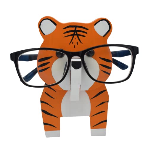VIPbuy Tiger Wood Glasses Holder, 3D Wooden Puzzle Eyeglasses Stand Animal Spectacle Holder Sunglasses Display Rack Gifts Home Office Desk Decor - Image 2