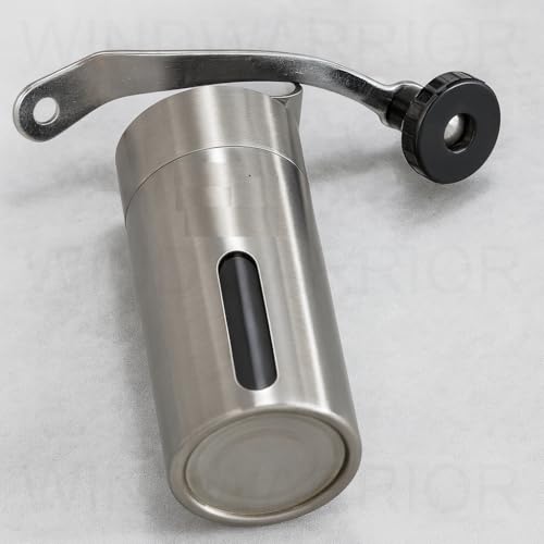 Image of Manual Coffee Grinder with PLASTIC BODY & Travel Coffee Press - Portable Hand Coffee Grinder Fits AeroPress, Adjustable Precision Grind for Espresso, French Press, Pour Over, and Cold Brew