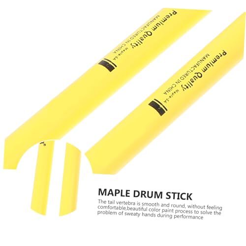 Baquetas de madera de arce RUNROTOO, ligeras y ergonómicas, color amarillo miniatura 7