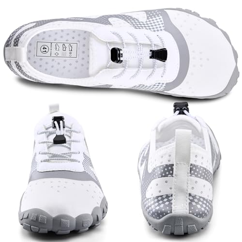 Image of Water Shoes for Men Barefoot Quick-Dry Aqua Sock Outdoor Athletic Sport Shoes for Kayaking, Boating, Hiking, Surfing, Walking