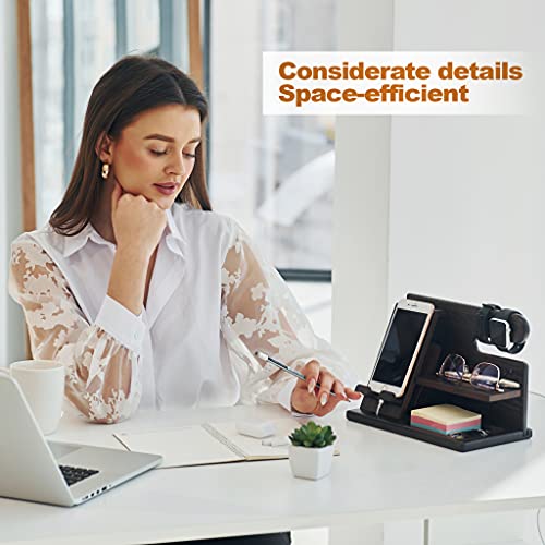 Teslyar Gifts for Men Wood Phone Docking Station Key Holder Wallet Stand Desk Organizer Fathers gifts Xmas gift Anniversary Dad Birthday Present for Men Gifts for Dad Men's Nightstand (Black) - Cosy Home Interiors Teslyar Gifts for Men Wood Phone Docking Station Key Holder Wallet Stand Desk Organizer Fathers gifts Xmas gift Anniversary Dad Birthday Present for Men Gifts for Dad Men's Nightstand (Black) - Image 6