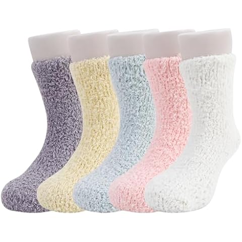 QKURT Non Slip Baby Fluffy Socks Cover