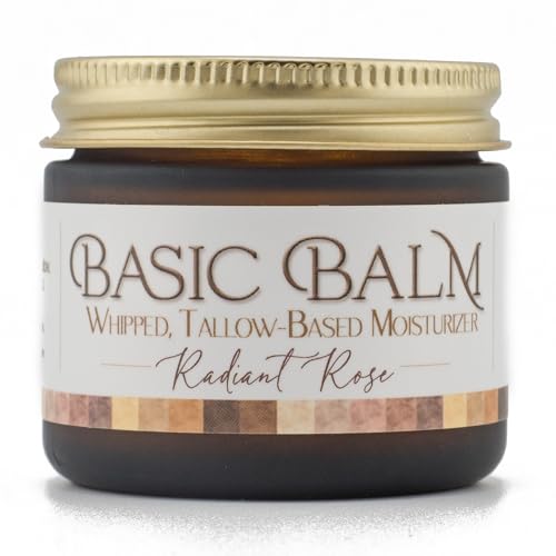 Whipped Beef Tallow Skincare, Grass-Fed Beef Tallow Balm Moisturizer, Abyssinian Oil, Manuka Honey & Propolis, Herb-Infused, USA Handmade, Rose, Thompson’s -  Thompson's Tallow, LLC