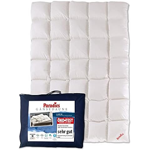 PARADIES Daunendecke 135x200 cm 665g - Gabi 90 - Ganzjahresdecke mit RDS-zertifizierten Gänsedaunen und -Federn Cover