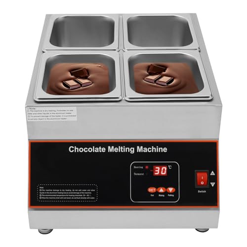 Máquina para Fundir Chocolate con 4 Tanques y Temperatura Ajustable