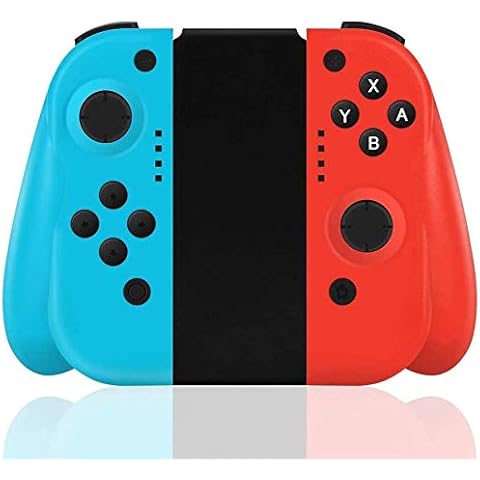 RYBTB Left and Right Wireless Pro Controller Compatible with Nintendo Switch, Gyro Axis Gaming Gamepad Joypad-Red(R) & Blue(L) Cover