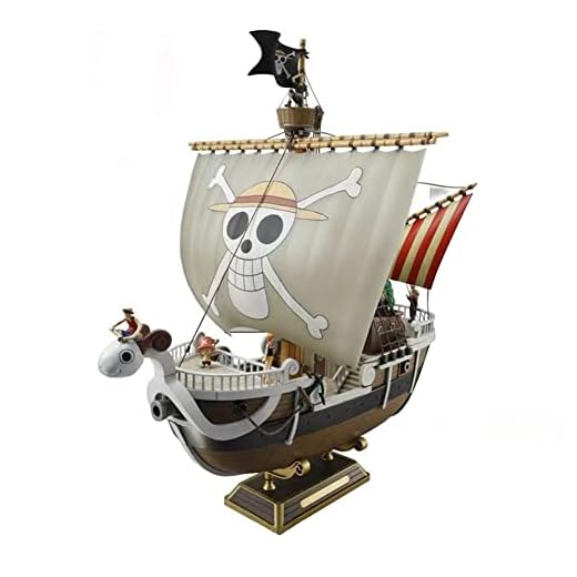 Thousand Sunny/Going Merry Model Kit Monkey D. Luffy Q Version Figura de acción Ship Collections Modelo semiacabado, 7 cm
