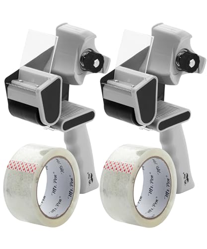 Image of Mr. Pen- Heavy Duty Packing Tape Dispenser Gun, 2 Inch | 2 Pack with 2 Clear Tape Rolls, Handheld Tape Gun for Moving, Shipping, Sealing Boxes & Packaging