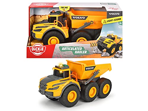Dickie Toys 201139013 Giant Crane, elektrischer Spielzeug Kran, ferngesteuert, 100 cm hoch & Volvo Knickgelenkter Dumper… – Bild 6