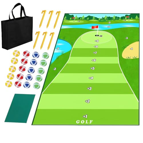 Dollox Golf Chipping Game Set with Hitting Mat – Indoor