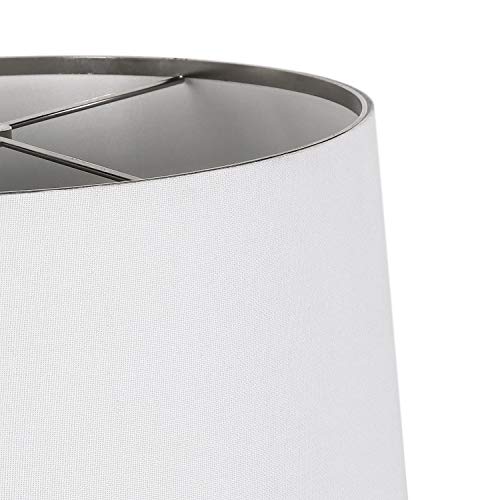 BOBOMOMO Retro 24.8'' Table Lamp Set of 2 for Bedroom Living Room Traditional Nightstand Lamps with White Fabric Shade