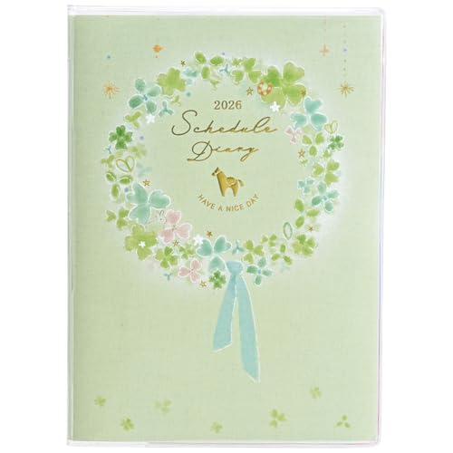 クローバーです！12/23まで Amazon.co.jp: クツワ 手帳 カラーインデックス手帳 2026年 A6