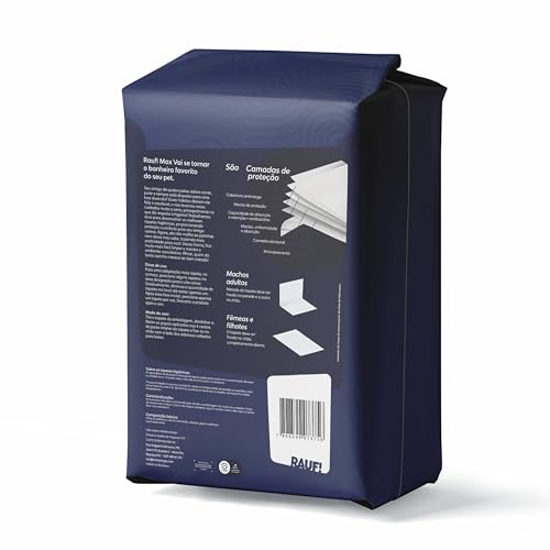 Tapete Higiênico para cachorros Rauf Max com Absorção Máxima 60cmx60cm - 30 unidades