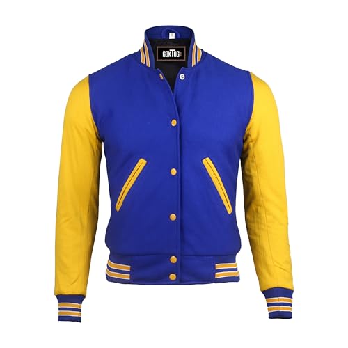 Men's Varsity Fleece Baseball Jacket, Varsity Baseball College Bomber High school Letterman Jacket for men