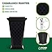 FCMP Outdoor Casablanca Self-Watering Planter (2-Pack) – Set of 2 Large Planters for Porch, Patio, Outdoor/Indoor (MOD-CP3000-BLK-2) Black (24-inch Tall)