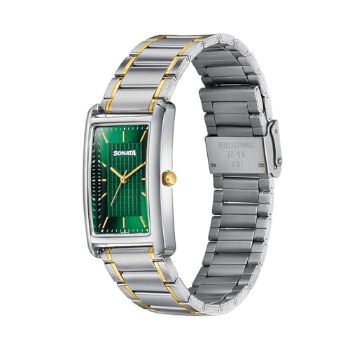 Image of Sonata Ascent with Quartz Analog with Leather Strap Watch for Men