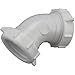 Plumb Pak PP20557 Drain Pipe Elbow with Reducing Washer, 45 Deg, 1-1/2 in, Plastic