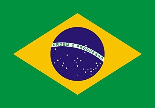 Brazil Flag 3ft x 2ft Medium - 100% Polyester - Metal Eyelets - Double Stitched