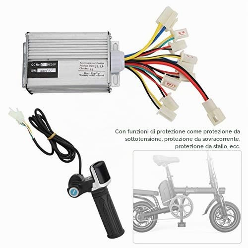 Keenso Scatola di Controllo del Motore 36v 1000W Regolatore di velocità Impugnatura Multifunzione per acceleratore a Pollice per Scooter Elettrico E Triciclo per Bici da Bici