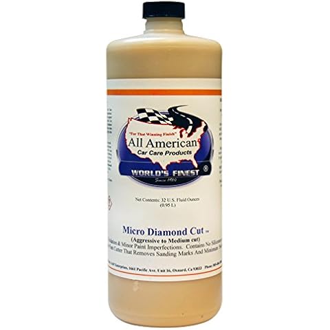 All American Car Care Products Micro Diamond Cut Polishing Compound - Medium to Aggressive for Oxidation Removal and Paint Imperfections 32oz Cover