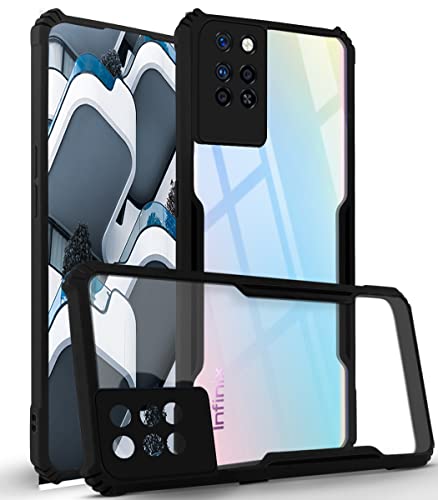 Image of Jkobi Back Cover Case for Infinix Note 10 Pro (Shockproof with Polycarbonate Clear Panel | Professional Black)