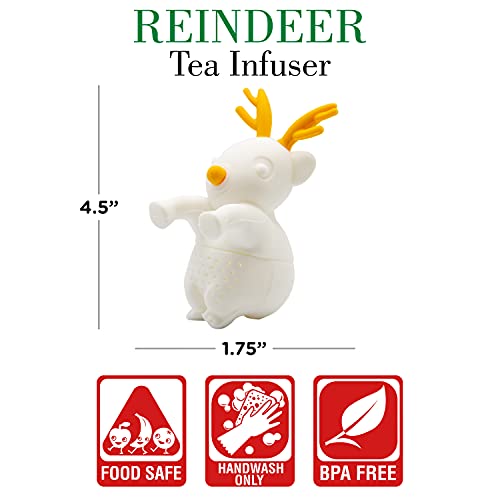 Infuseur à thé Renne GAMAGO Blanc : passoire à thé originale sans résidus