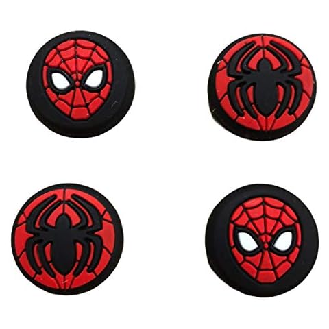 Spiderman Thumb Grips Nintendo Switch Joy-Con / Switch Lite - Rubber Silicone Protective Covers 4 Pack Cover
