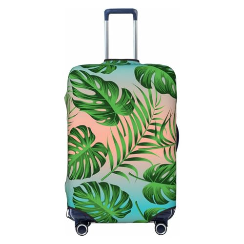 Travel Luggage Cover Spandex Suitcase Protector Bag,Leaves Tropical Double-Sided Printed Fits 18-32 Inch Luggage, Suitcase Sleeve For Kid And Adult,X-Large