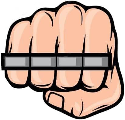 Self Defense Brass Knuckles Training Knuckle Duster Car Windows Stickers-2pcs