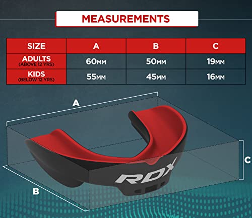 Image of RDX Mouth Guard for Boxing MMA Kickboxing Muay Thai Judo Karate - Adult Gum Shield Mouthpiece Jaw Protector with Storage Case, Martial Arts Football Lacrosse Hockey Contact Sports - Above 12 Years Age