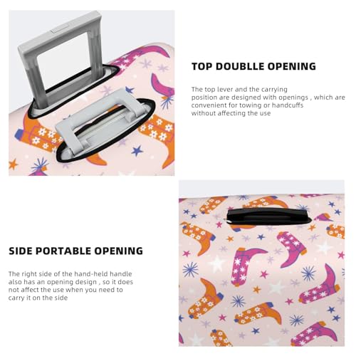 Travel Luggage Cover Protector - Cowgirl Boots Anti-Scratch Suitcase Covers Fits 18-32 Inch Luggage3