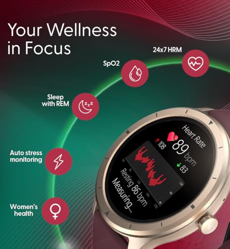 Image of Fastrack FR2 Smart Watch, 1.38 inch UltraVU HD Display, Blazing Fast UI, Working Crown, AI Voice Assistant, IP68 Water & Dust Resistant, Health Suite, BT Calling, Smartwatch for Men & Women (Blue)