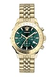 Versace Herrenuhr Chrono Signat Quarz grün | Herrenuhr | Quarz | goldfarben
