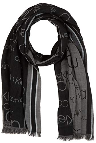 Tommy Hilfiger Woven Runner Logo Scarf Bufanda, Negro (BLACK BDS), Talla única (Talla del fabricante: OS) para Hombre