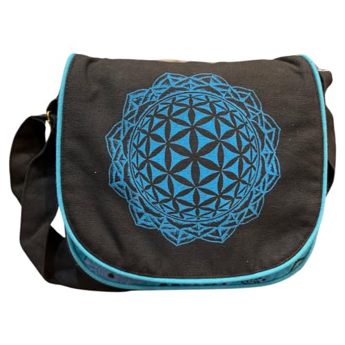 Sac hippie aux motifs vibrants Macha bleu pour un look ethnique