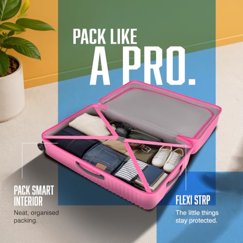 Image of American Tourister Liftoff+ | Large Size Check-in Trolley Bag (79 cm) for Travel | 360 8 Wheel Travel Luggage | Hard Case Polypropylene (PP) Suitcase | Mounted TSA Lock | Berry Blast
