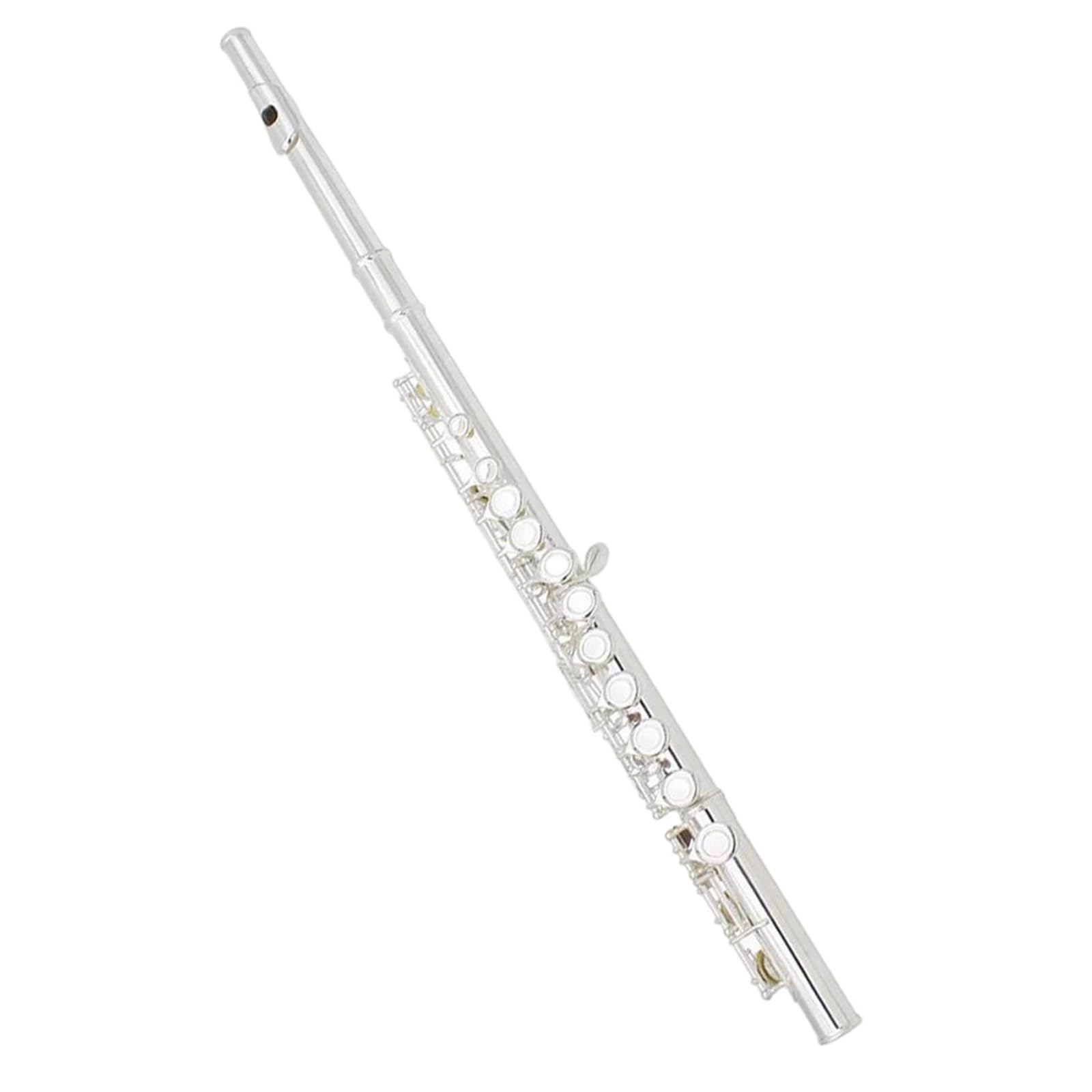 16 Klawiszowy Instrument Z Zamkniętym Otworem C Flet Dla Początkujących Jest Wyposażony W Zestaw Uchwytów Na Rękawiczki Pasek Łatwy Do Gry(Silver)