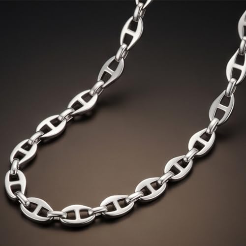 Image of THE MEN THING Chain for Men, Luxury Pure Titanium Steel Chain | Silver Stainless Steel Chain | Necklace Jewellery for Men & Boys