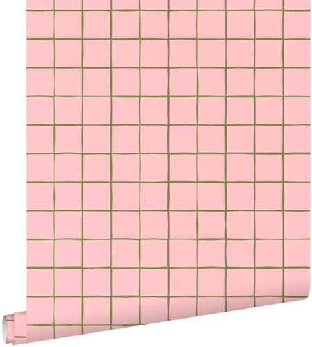 papier peint à damier rose clair 0.53 x 10.05 m - ESTAhome