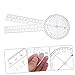 VILLCASE 2pcs Transparent Angle Ruler for Measuring Multi-Angle Protractor Tool for Math Drafting and Design High Precision Goniometer for Students and Professionals