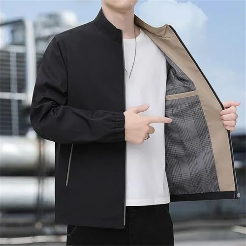 Men Business Casual Zip Up Jacket Slim Fit Stand Collar Professional Outerwear Regular Fit3
