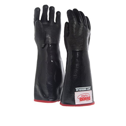 The Fryer Glove Black Neoprene Fryer Gloves - 18L 1 Pair