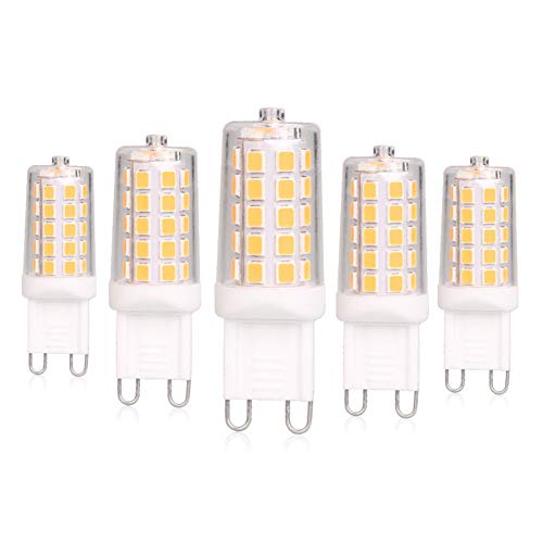 G9 LED Bulb, 40W Equivalent, 2700K, Pack of 5