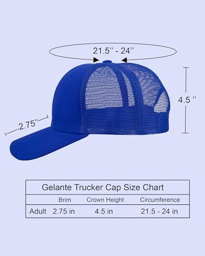 Image of Gelante Mesh Trucker Baseball Cap Snapback Hat Structured Front Panel