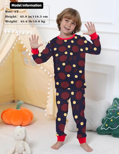 A&J DESIGN Boys Pajama Sets, 100% Cotton 2-Piece Sport Theme Pjs Set4