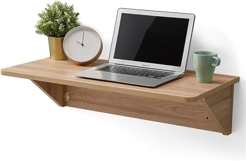 Table pliante murale en bois véritable au design élégant pour salle à manger