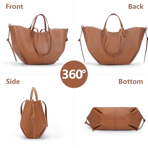 Juoxeepy Work Bag Faux Leather Tote Bag for Women Trendy Handbag Purse Fall Shoulder Bag with Magnetic Closure3